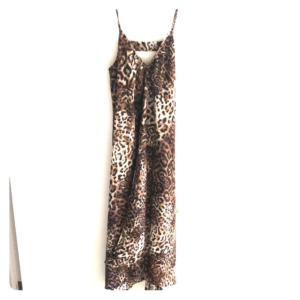 PINK stitch label leopard maxi dress